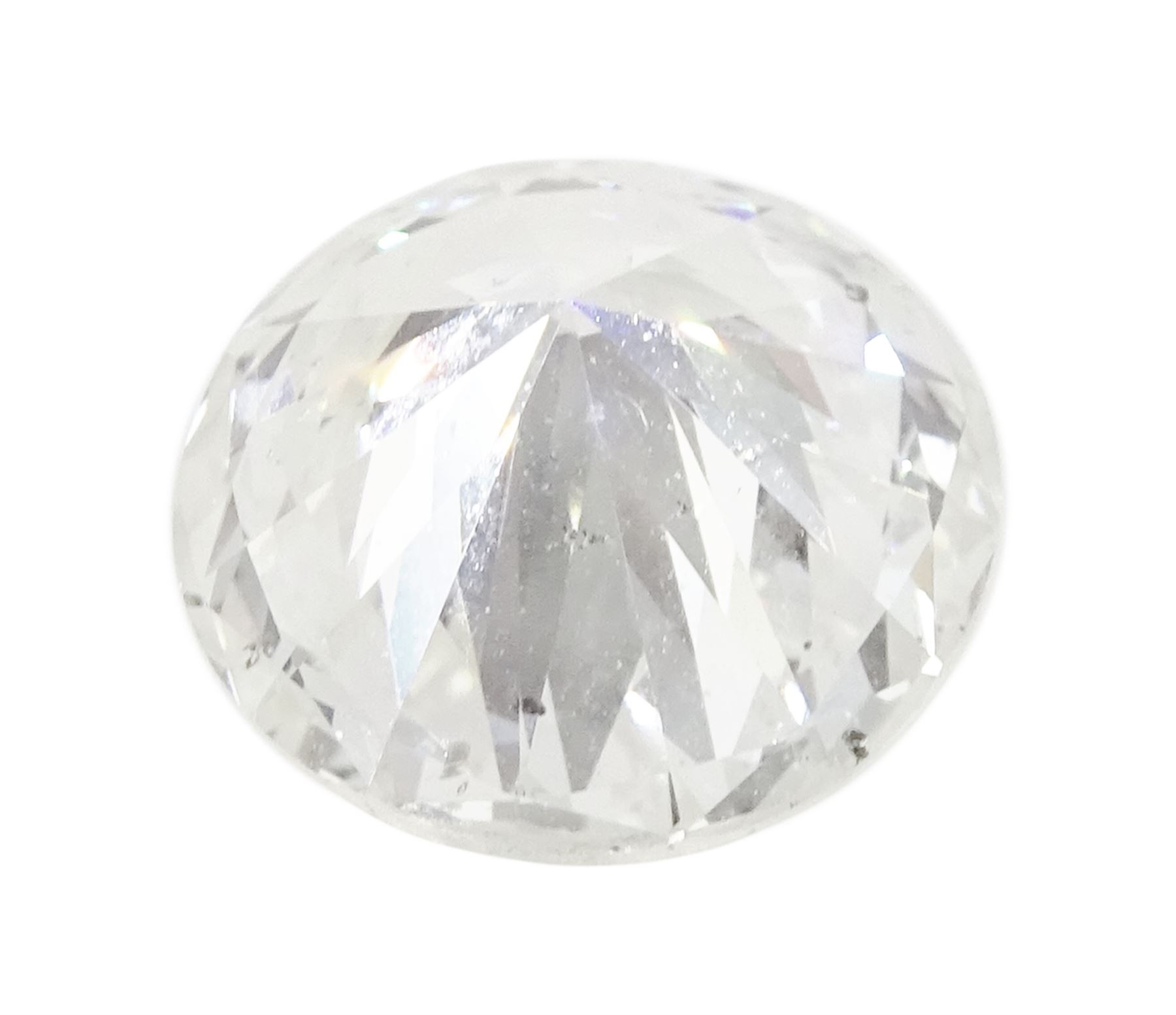 Loose round brilliant cut diamond of 2.49 carat, SI2 clarity, I colour, with World Gemological Institute Certificate 