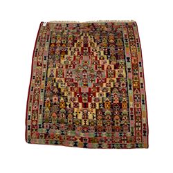 Small Turkish geometric pattern rug