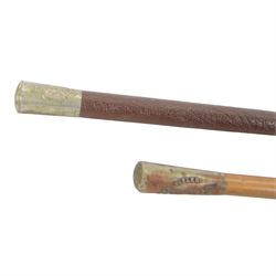 Swagger Stick, WWI 10th Batt. London and a scarce Horse Guards Riding crop, crop L88cm
