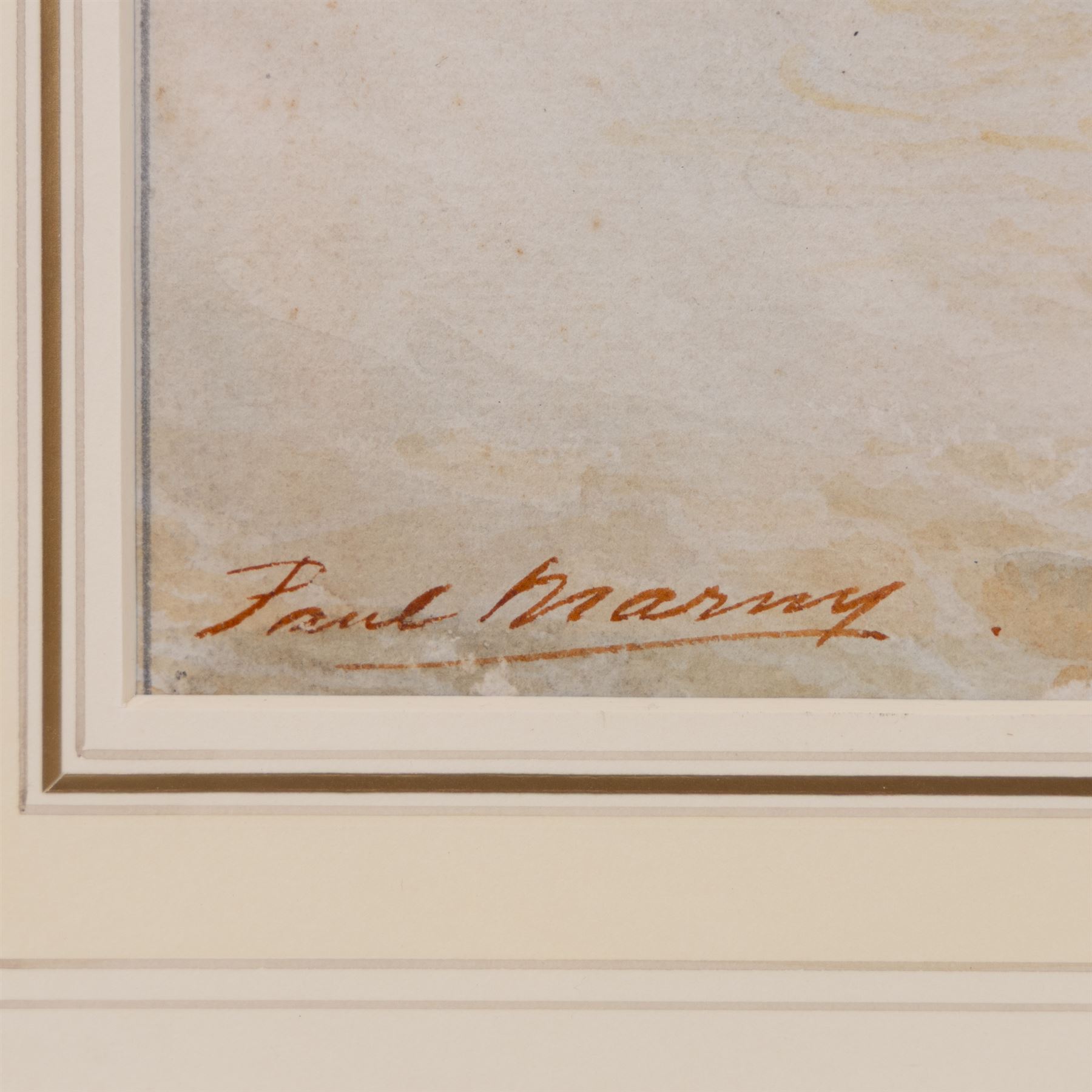 Paul Marny (French/British 1829-1914): Rough Seas off 'Filey Brigg', watercolour signed and titled 38cm x 65cm