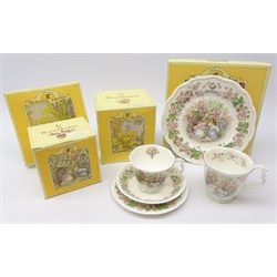 Royal Doulton Brambly Hedge Summer trio, tea plate and beaker, all boxed  