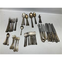 Continental plated flatware, including pistol grip knives etc