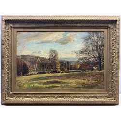Herbert F Royle (British 1870-1958): Bolton Abbey, oil on canvas signed 50cm x 75cm