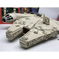 Star wars - Kenner Millenium Falcon spaceship with De Agostini boxed smaller model; X-Wing Fighter; and three story books on the original trilogy of films; together with other TV/Film related spacecraft; Mamod steam roller; assorted unboxed and playworn die-cast models etc