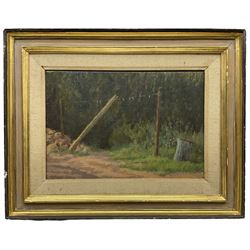 Anna Hornby (British 1914-1996): Washing Line, oil on canvas signed with initials and dated '61, titled with artists Chelsea address verso 17cm x 25cm
Notes: this painting may have been exhibited at the Royal Academy in 1961