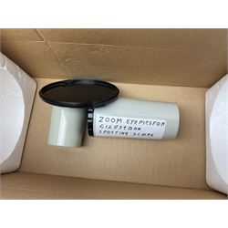 Celestron Ultima 100ED zoom spotting scope, model no. 52253, carrying case, instruction manual and in original box