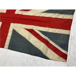 Large linen union jack flag, H89cm, W170cm