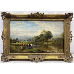 Walter J Watson (British 1879-c1937): 'On the Machno - North Wales', oil on canvas signed and dated 1908, titled and further signed verso 40cm x 65cm 
Provenance: private collection; with James Alder Fine Art, Hexham