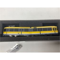 Hobbytrain 'N' gauge - three locomotives - H2970 Vectron Ep.VI CargoServ; H14902 Strassenbahn Duwag M6 Muhlheim/Ruhr; and H14903 Strassenbahn Duwag M6 Nurnberg; all boxed (3)