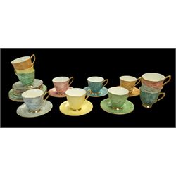 Royal Albert Gossamer pattern tea wares, including teacups, saucers and side plates 