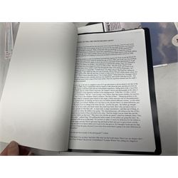 76 Squadron - small archive of photographs, signatures etc; signed copy of Conversations with a Rear gunner by Tony Winser; and collection of signatures of WW2 pilots and aircrew, some original but most facsimile/copies, including Lt. Col. W.A. Bishop VC, DSO, MC, DFC, Johnnie Johnson, Bomber Command etc