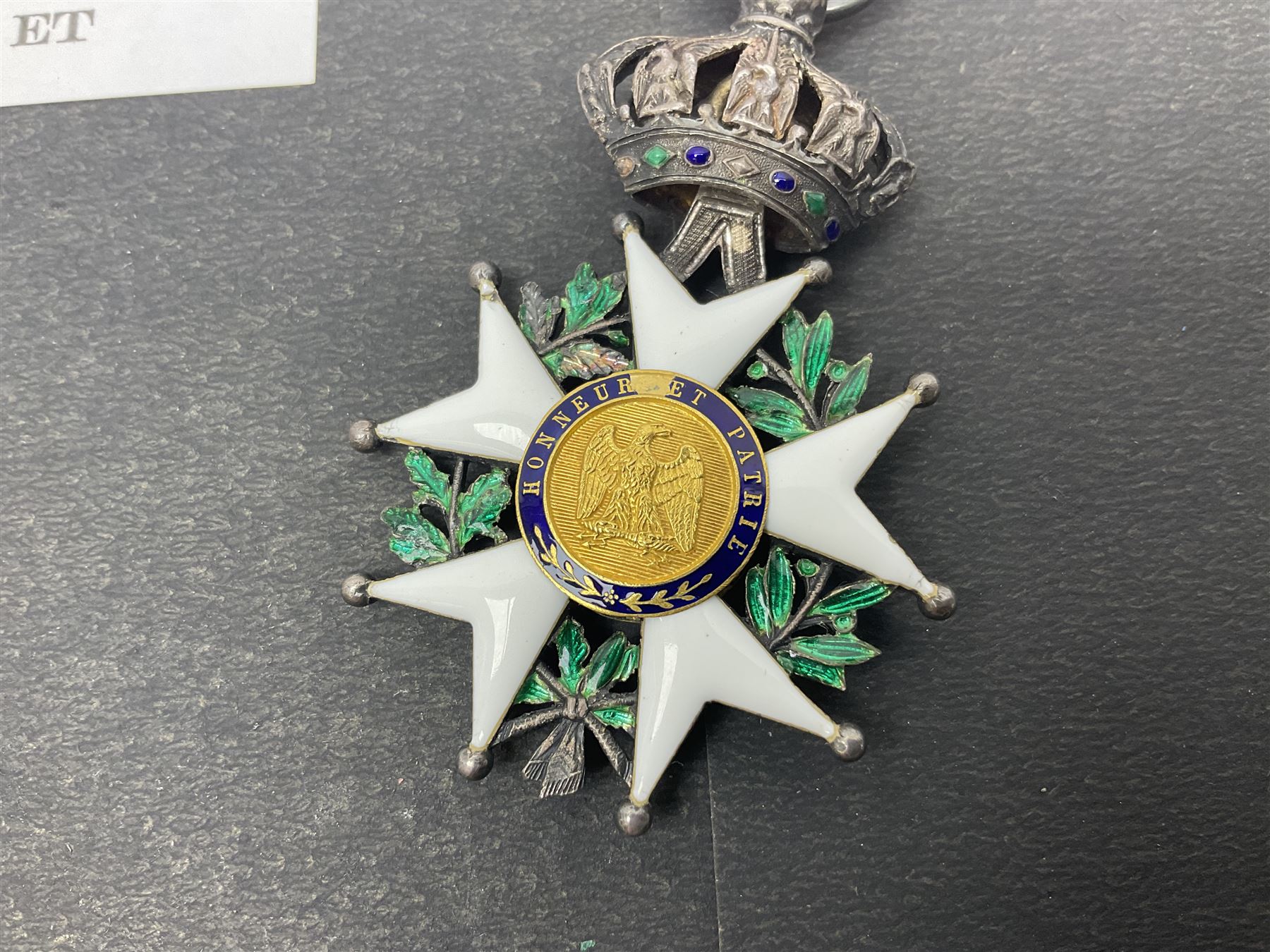 French 2nd Empire Legion of Honour (Legion d'Honneur) Chevaliers enamelled medal with ribbon