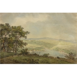  After Francis Nicholson (British 1753-1844): Whitby from Larpool, Yorkshire Rural Scenes, four 19th century watercolours unsigned 24cm x 38cm (4)    