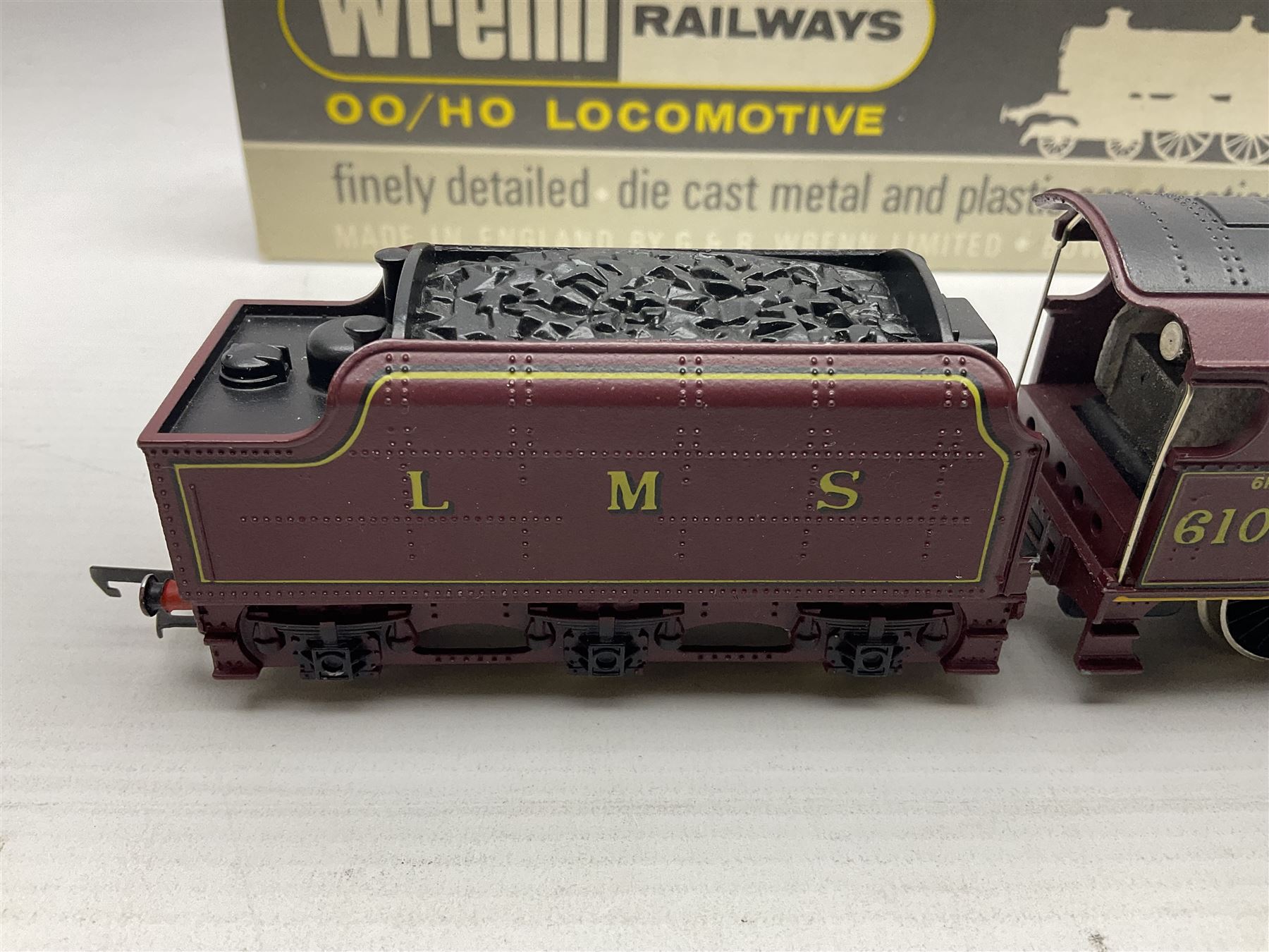 Wrenn '00' gauge - Class 6P (Royal Scot) 4-6-0 locomotive 'Royal Scot' No.6100 in LMS Maroon; smoke deflectors present but not fitted; boxed with instructions.