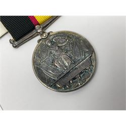 Victoria Queens Sudan Medal 1896-97 awarded to 4616 Pte. C. Griffin 1/R Warwickshire Regiment; with replacement ribbon but original present.