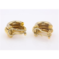  Fred Paris pair of 18ct gold hoop ear-rings, stamped 750  