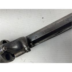 Mid-19th century Smith London .36 cal. transitional five-shot percussion revolver, the 12cm rifled octagonal barrel with side loading lever, side safety, some engraved decoration and chequered two-piece grip L28cm overall