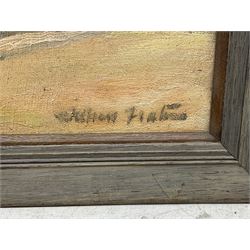 William Jock Frater (Australian 1890-1974): The Red Chapel, oil on canvas board signed, inscribed verso 28cm x 35cm 