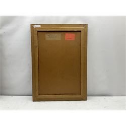 Madeline A Manton (Mid 20th century): 'Jaqueline' bust portrait, oil on board, titled with artist's address 124 Kings Road London on Chelsea Artists exhibition label verso 49cm x 32cm