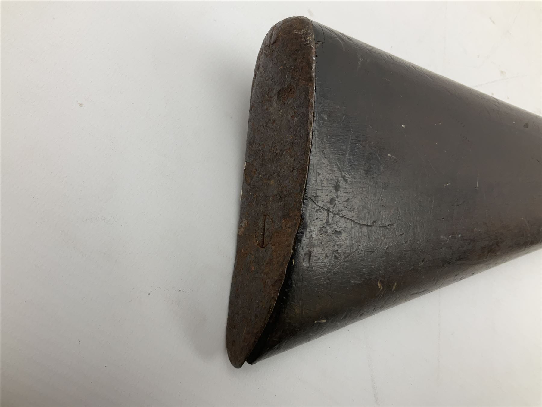 19th century 12-bore single barrel shotgun with Krnka/Werndl type action (converted from a percussion action rifle) with 77cm barrel, L122cm overall RFD ONLY