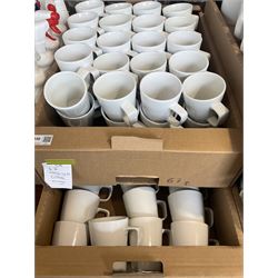 White ceramic coffee mugs approx. (67)- LOT SUBJECT TO VAT ON THE HAMMER PRICE - To be collected by appointment from The Ambassador Hotel, 36-38 Esplanade, Scarborough YO11 2AY. ALL GOODS MUST BE REMOVED BY WEDNESDAY 15TH JUNE.
