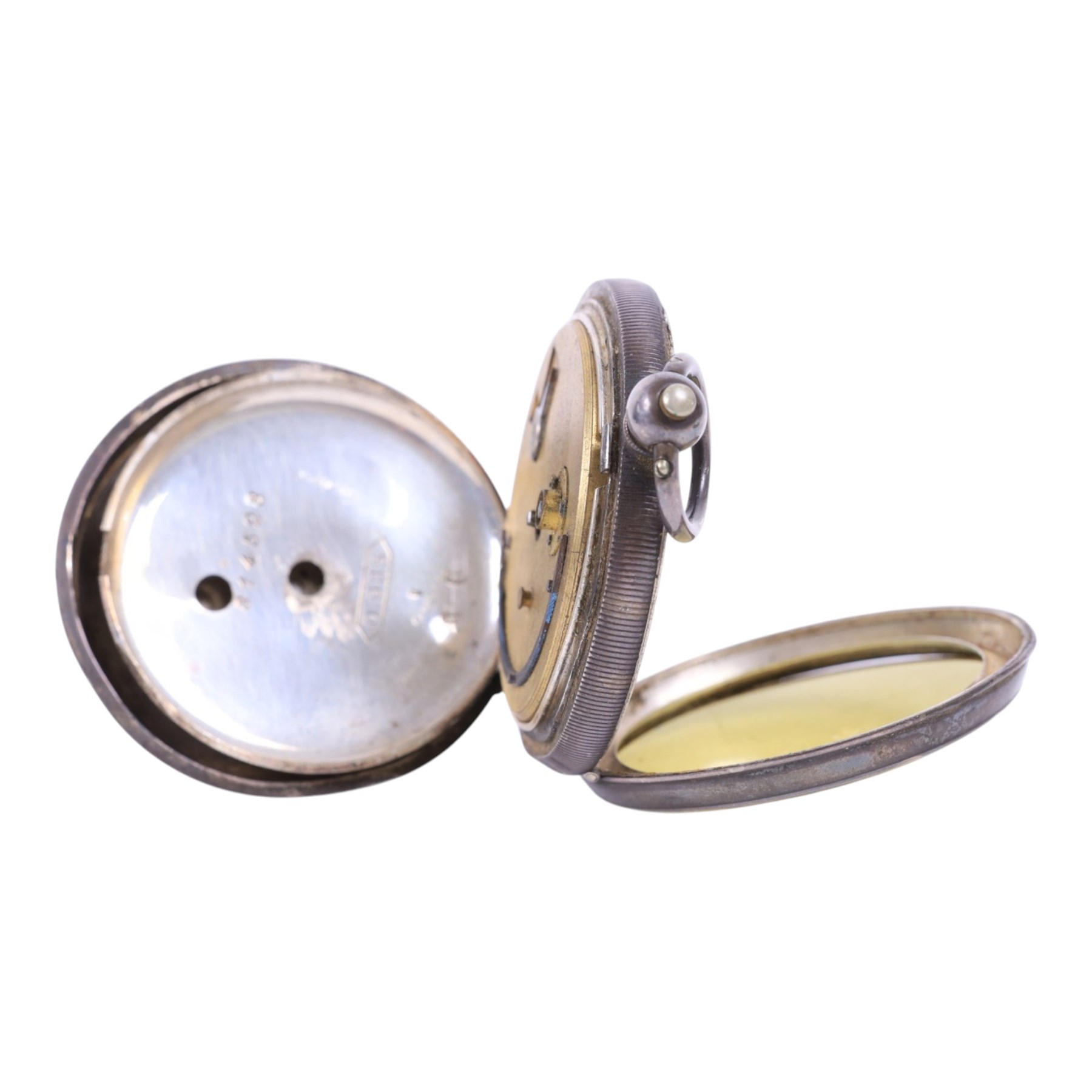 Victorian silver improved chronograph open faced pocket watch by J.Cryer, together with a continental silver pocket watch, stamped 935