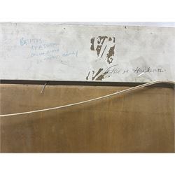 Elsie Marion Henderson (British 1880-1967): 'Bathers by a Stream', oil on canvas laid on to panel unsigned, titled and inscribed verso 27cm x 40cm