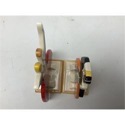 Pair of Wedgwood Clarice Cliff Bizarre 'Age of Jazz' tango dancers, with printed mark beneath, H15cm