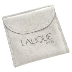 Lalique seven crystal and coloured crystal bamboo design rings, signed 