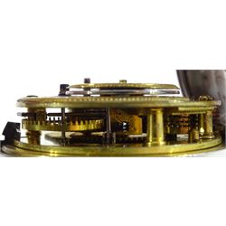 George III silver pair cased verge fusee pocket watch by Hollison, Liverpool, No. 2801, round pillars, pierced and engraved balance cock decorated with a classical urn, white enamel dial with Arabic numerals, bull's eye glass, case makers mark W H, Birmingham 1804