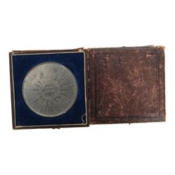 'Chronology of the Reigns of England' medal, by Thomas Ottley, cased