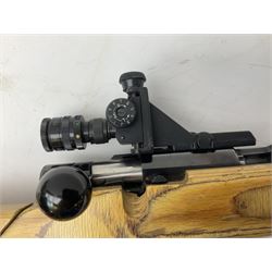 Feinwerkbau, Westinger & Altenburger Germany .22 LR bolt-action target rifle with 67cm barrel, fully adjustable weights and laminated stock, sliding weight rails and vernier rear sight; bi-pod rest at front; No.4225 L123.5cm overall SECTION 1 FIRE-ARMS CERTIFICATE REQUIRED       

