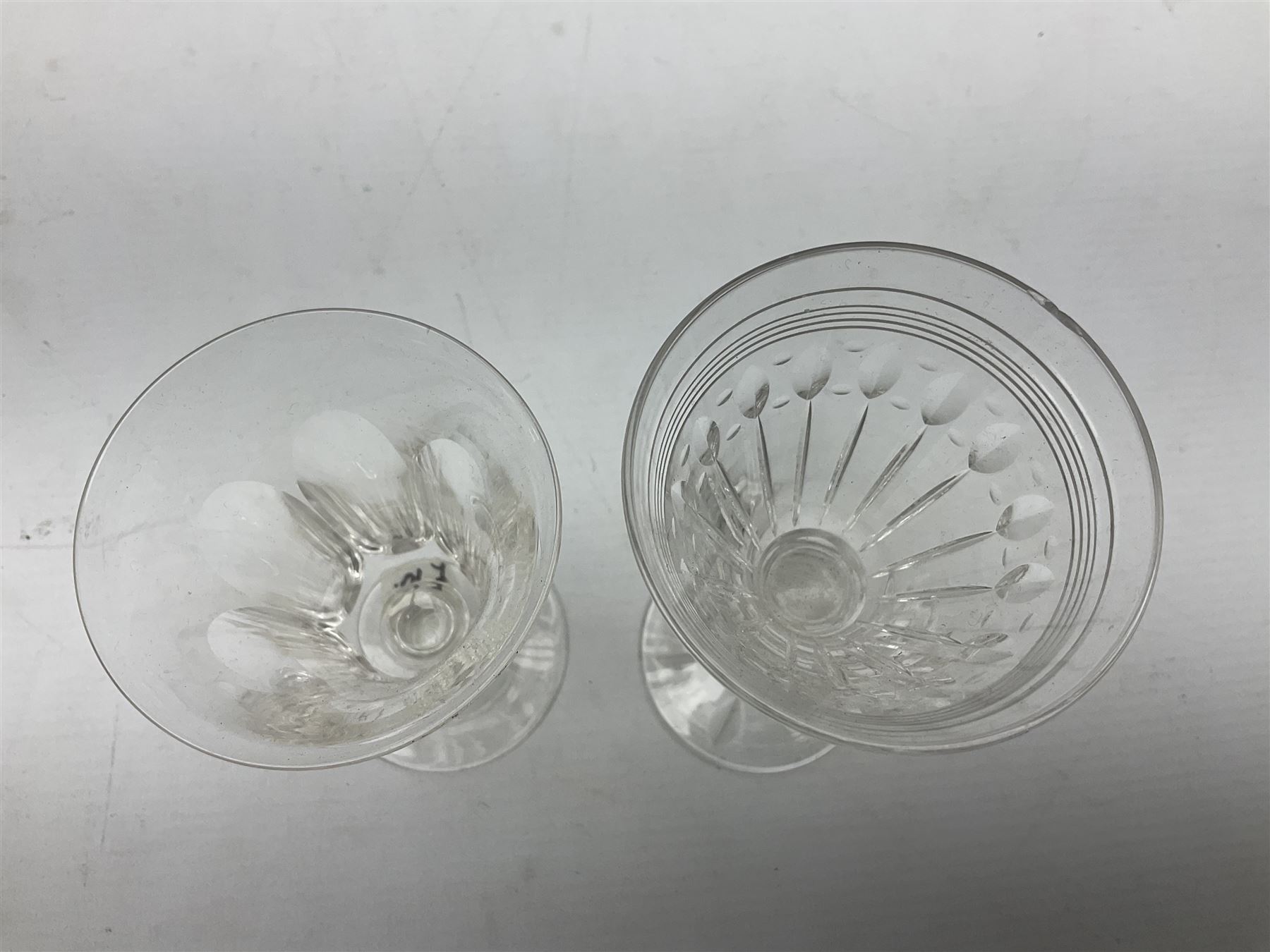 Pair of 19th century Lieges trailed glass openwork baskets of oval form ...