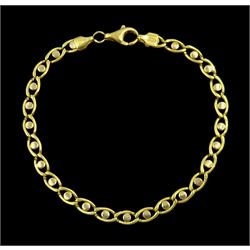 18ct gold fancy link bracelet, stamped 750