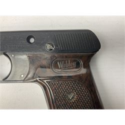 Webley Mark III .22 Sports Starting Pistol, top venting, with bakelite grips, boxed with instructions; and a reproduction Georgian Tower flintlock blunderbuss (2)
