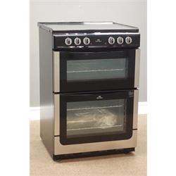  New World NW601EDO electric cooker, double oven with four burner hob, W60cm - unused  
