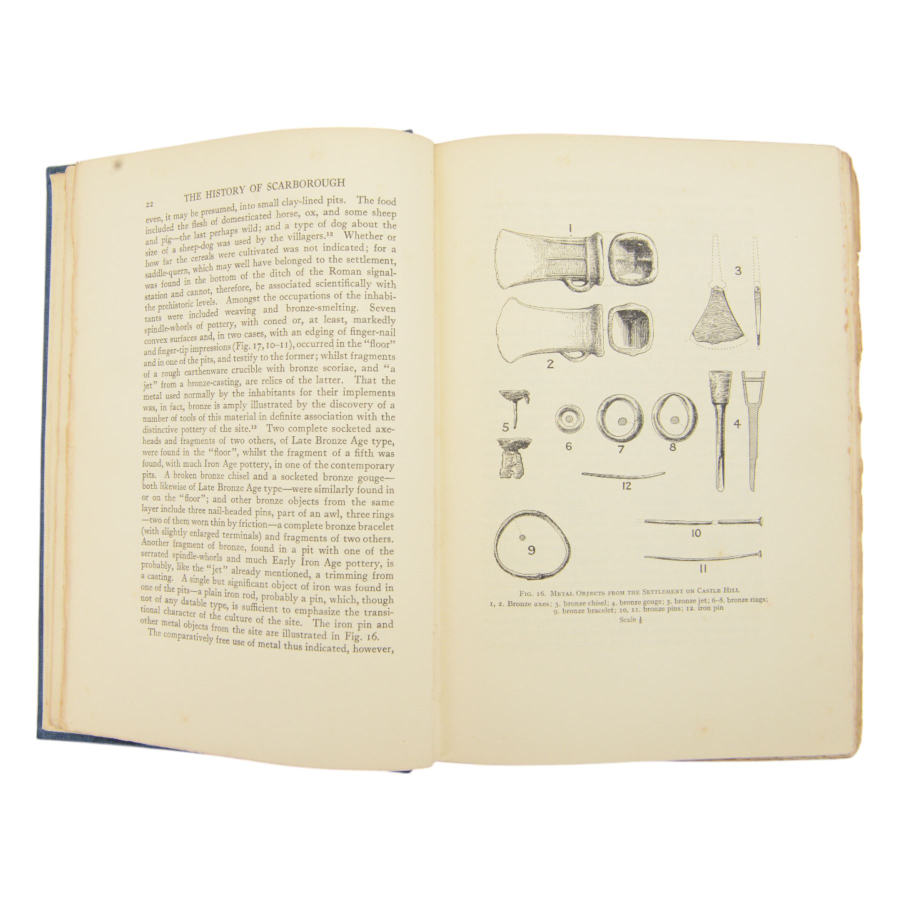 Rowntree, Arthur; 'The History of Scarborough', pub  London & Toronto J.M Dent & Sons Ltd, 1931 signed edition no. 536, in blue cloth with gilt vignette and lettering to spine