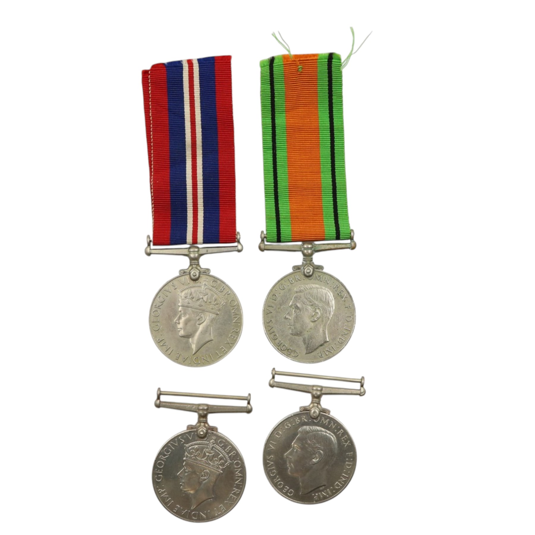 WWII British group, comprising 1939-45 Star, War medal and Defence medal, awarded to H.R Dowson in original box together with three other WWII medals comprising War medal, Defence medal and 1939-45 star  