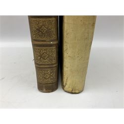 Ioanis Maldonati Sapharensis Societatis Jesu Theologi Commentarii In Quator Evangelistas .... Editio Postrema .... 1629 Paris Petri Billaine. Folio with later quarter leather binding; and Sacrorum Bibliorum Vulgatae Editionis Concordantiae Ad Recognitionem Iussu Sixti V. Pont. Max..... 1642 Antwerp. Folio quarter vellum with leather boards (2)
