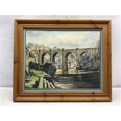 Jack Rigg (British 1927-): Knaresborough Viaduct, watercolour signed, dated 1968 verso 36cm x 47cm