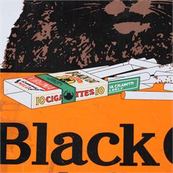 Black Cat Virginia Cigarettes reproduction enamel, H45cm