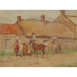 John Atkinson (Staithes Group 1863-1924): The Wheatsheaf Inn Egton Nr. Whitby, watercolour signed 22cm x 30cm
