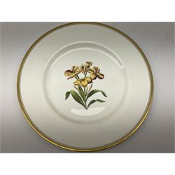 Royal Doulton toby jug of Winston Churchill H23cm and large character jug of Falstaff; together with four collector's plates by Royal Crown Derby, Royal Worcester and Limoges (6)