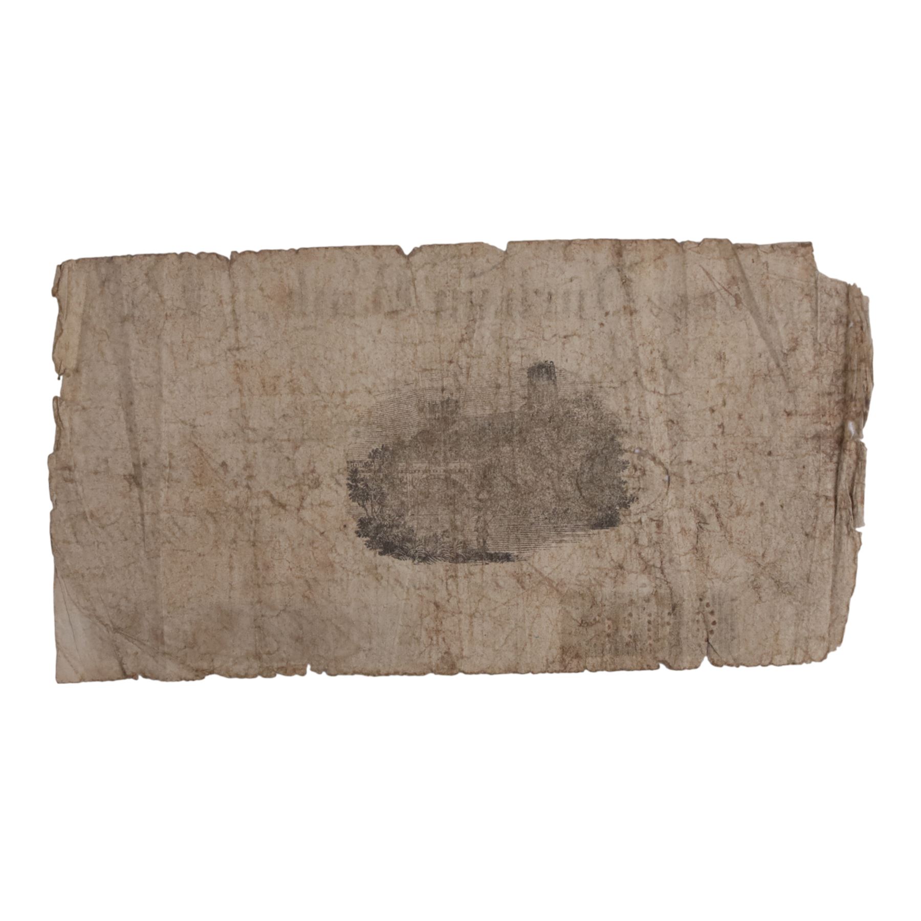 Durham Bank for Mowbray, Hollingsworth, Wetherall, Shields, Boulton & Co
one pound note, 4 August 1814, serial number A2385