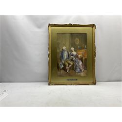 Henry Gillard Glindoni RBA (British 1852-1913): 'Reflections', watercolour signed and dated 1909, 50cm x 34cm