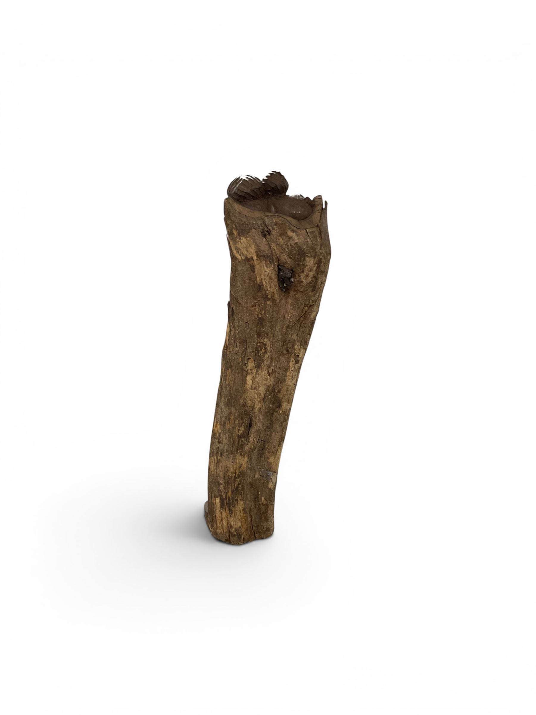 African hardwood figure, carved from a tree trunk, H80cm