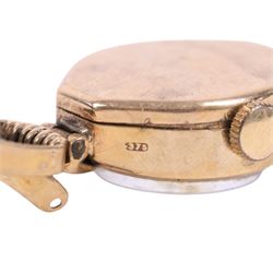 Rotary 9ct gold manual wind wristwatch and a Waverley 9ct gold wristwatch, both on 9ct gold bracelet, hallmarked