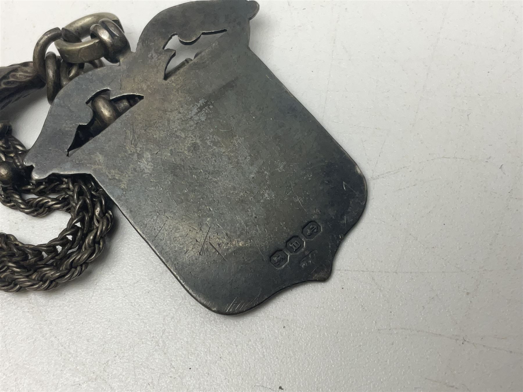 Small quantity of militaria and other items, including Montgomery printed signature, badges, paper ephemera, coins, silver Albertina chain, hat pins, etc