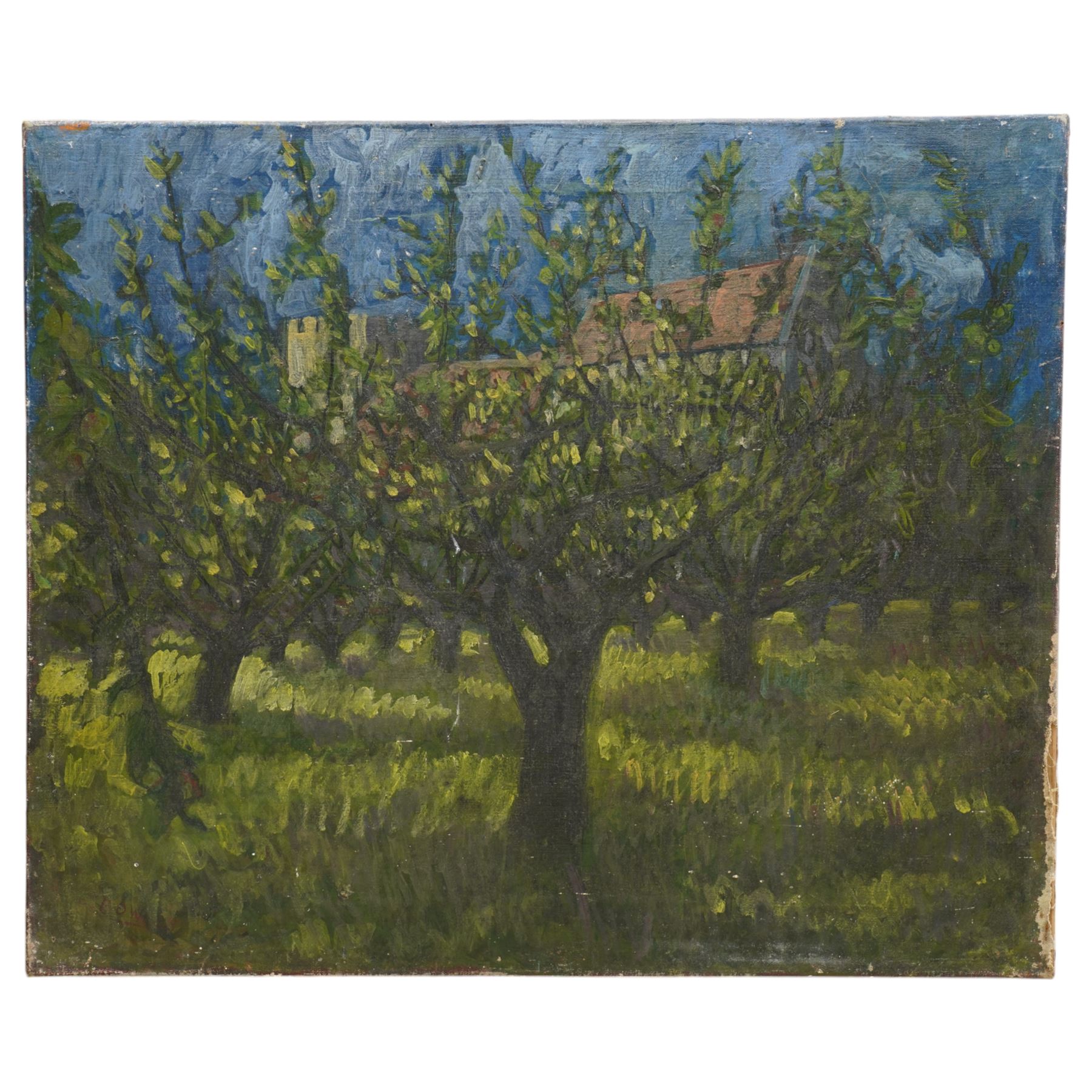 John Gilbey Bowles (British 1929-2011): Spring Orchard, oil on canvas signed 50cm x 61cm (unframed)
Provenance: direct from the family of the artist