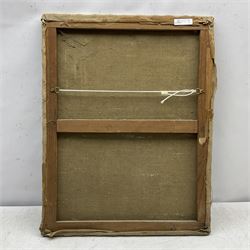 Bella Brisel (Israeli 1929-1982): Study of Heads, oil on canvas signed c. 1960, 65cm x 50cm (unframed)